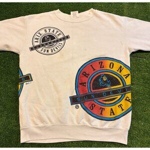 Vintage Arizona State Sun Devils sweatshirt mens small white crewneck football J